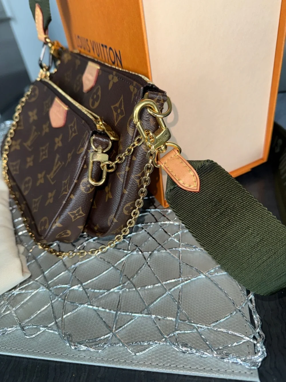 Louis Vuitton Monogram Multi Pochette Crossbody - Brown with Gold Hardware - Picture 5 of 11